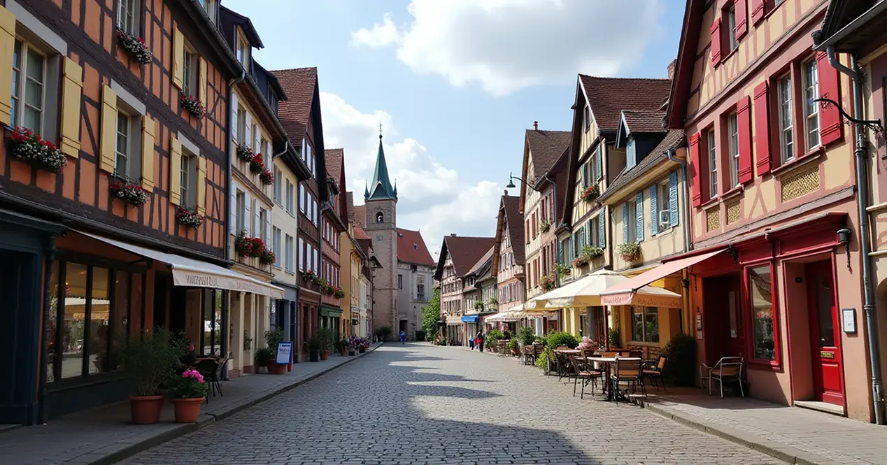 Rue alsacienne comme on peut en trouver à Colmar